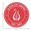 Alpha Chi Omega Sorority Circle Logo Car Decal 