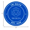 Delta Delta Delta Tri-Delta Sorority Circle Logo Car Decal 