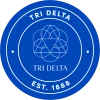 Delta Delta Delta Tri-Delta Sorority Circle Logo Car Decal 