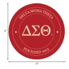 Delta Sigma Theta Sorority Circle Logo Car Decal 