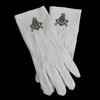Mason Masonic Gloves with Symbol- Silver