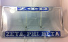 Zeta Phi Beta Sorority Three Greek Letter License Plate Frame- Blue/Silver