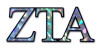 Zeta Tau Alpha ZTA Sorority Reflective Decal 