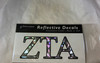 Zeta Tau Alpha ZTA Sorority Reflective Decal 