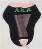 Alpha Kappa Alpha AKA Footies- Black/Pink