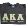 Alpha Kappa Alpha AKA Sorority Long Sleeve Shirt- Black