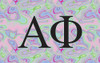 Alpha Chi Omega Sorority Flag- Iridescent Black Light 