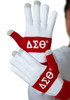 Delta Sigma Theta Sorority Knit Gloves-Red/White