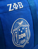 Zeta Phi Beta Sorority Canvas Bag- Blue/White
