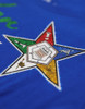 Order of the Eastern Star OES Long Sleeve Glitter Shirt- Blue