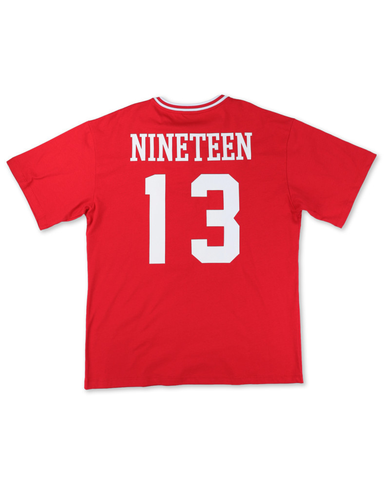 【US規格】希少  NORTH DELTA サッカーシャツ 赤 S Delta Sigma Theta Sorority Oversized V-Neck Football Jersey Tee
