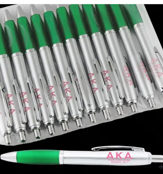 Alpha Kappa Alpha AKA Sorority- Pens-Pack of 12