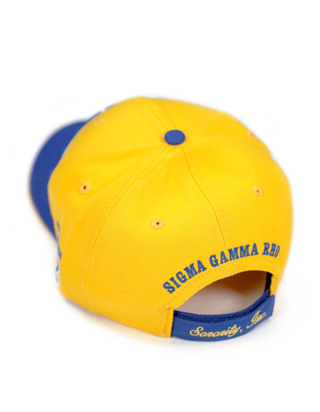 Sigma Gamma Rho Sorority Hat- Three Greek Letters- Yellow