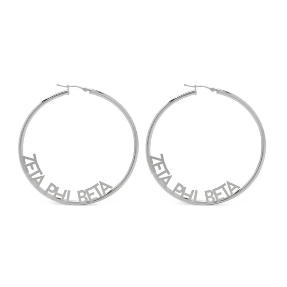 Zeta Phi Beta Sorority Hoop Earrings