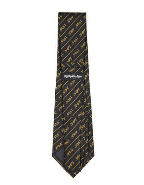 Alpha Phi Alpha Fraternity Necktie- Three Greek Letters-Black