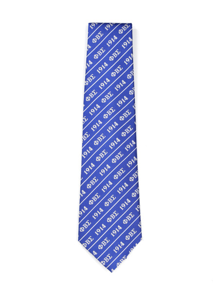 Phi Beta Sigma Fraternity Necktie- Three Greek Letters-Blue