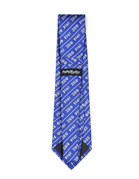 Phi Beta Sigma Fraternity Necktie- Three Greek Letters-Blue