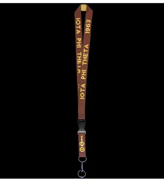 Iota Phi Theta Fraternity Lanyard Key chain- Three Greek Letters