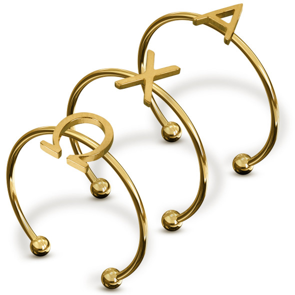 Alpha Chi Omega Sorority Stacking Ring Set