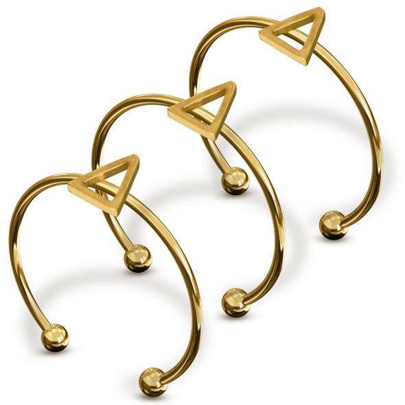Delta Delta Delta Tri-Delta Sorority Stacking Ring Set
