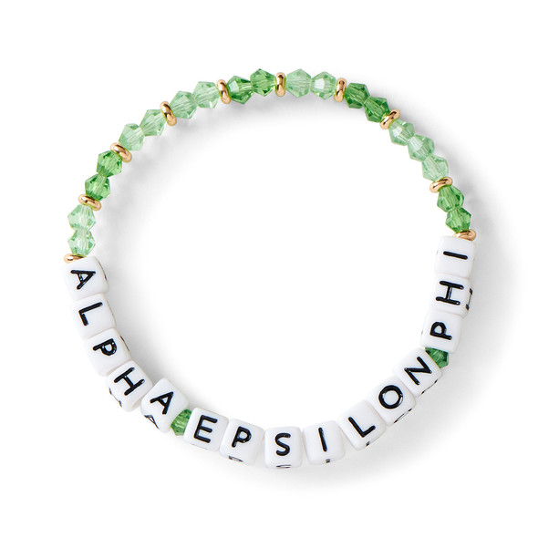 Alpha Epsilon Phi AEPHI Sorority Glass Beaded Bracelet 