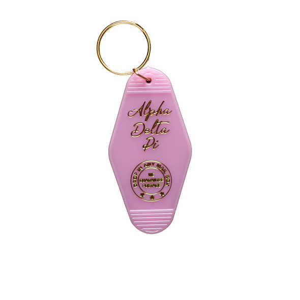 Alpha Delta Pi ADPI Sorority Vintage Motel Key Inspired Keychain
