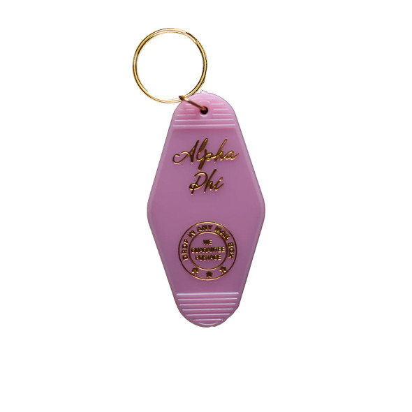 Alpha Phi Sorority Vintage Motel Key Inspired Keychain