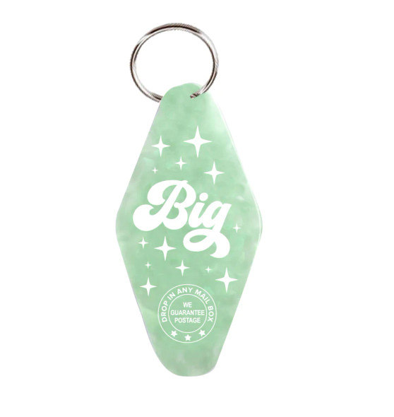 Big Vintage Motel Key Inspired Keychain-Green
