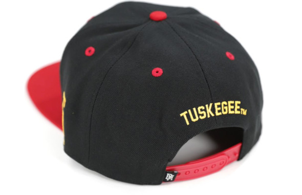 Tuskegee University Snapback Hat-Black-Back