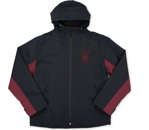 Alabama A&M University AAMU Windbreaker-Black-Front