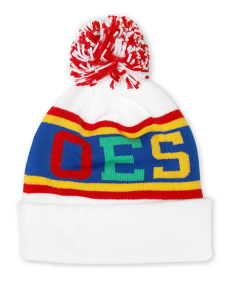 Order of the Eastern Star OES Pom Beanie-White- Founding Year