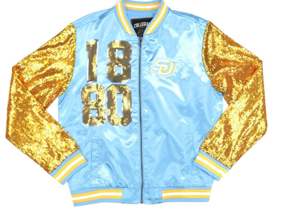 Southern University Satin Sequin Jacket-Front
