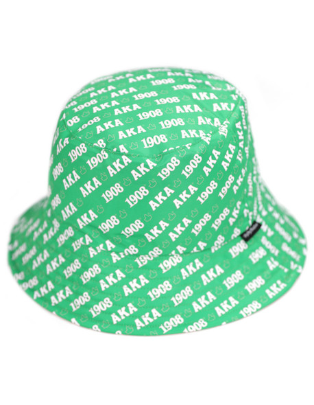 Alpha Kappa Alpha AKA Bucket Hat- Reversible-Pink/Green 