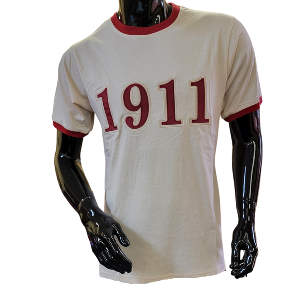 Kappa Alpha Psi Fraternity Ringer T-shirt- Founding Year- Cream