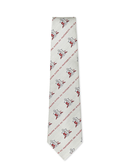 Kappa Alpha Psi Fraternity Necktie- Crest-Gray