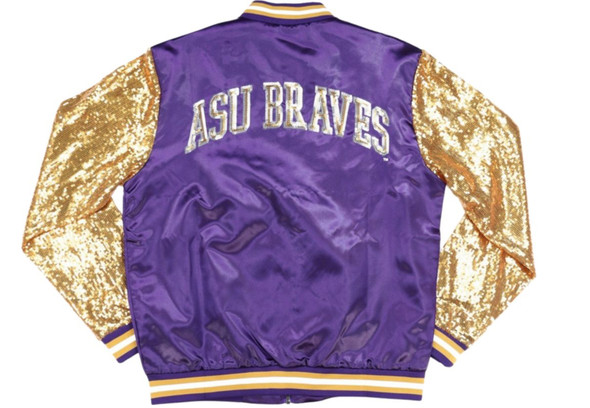 Alcorn State University Satin Sequin Jacket-Back