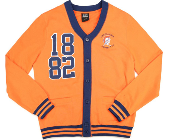 Virginia State University Cardigan- Men's-Orange/Blue