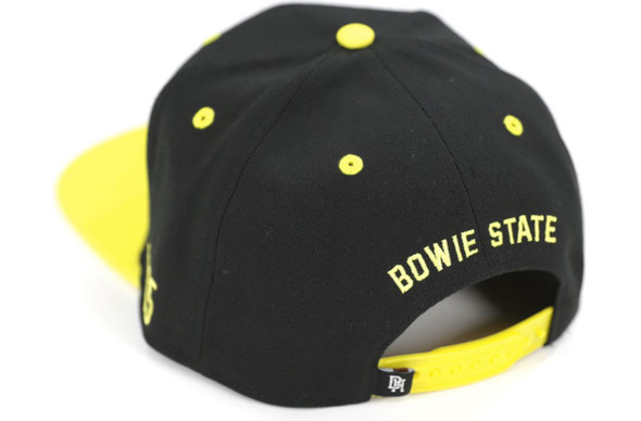 Bowie State University Snapback Hat-Black-Back