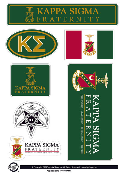 Kappa Sigma Fraternity Sticker Sheet