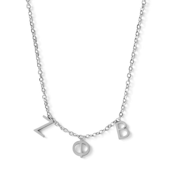 Zeta Phi Beta Sorority Necklace- Sisters Forever- Three Greek Letters