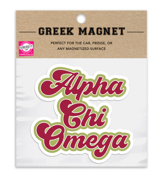 Alpha Chi Omega Sorority Retro Magnets- Set of 2