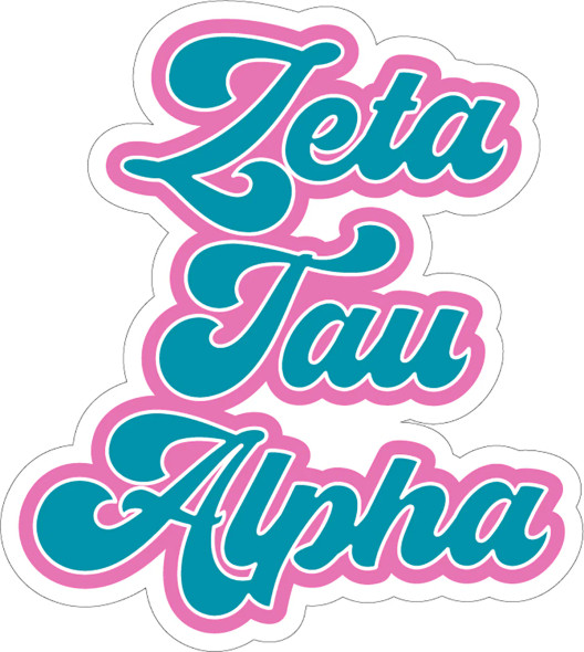 Zeta Tau Alpha ZTA Sorority Retro Magnets- Set of 2