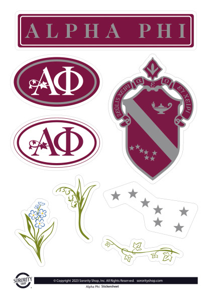 Alpha Phi Sorority Stickers- Brand Focus