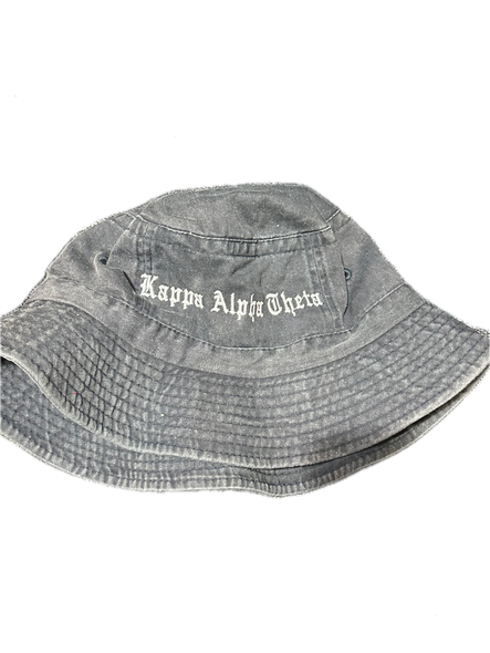 Kappa Alpha Theta Sorority Bucket Hat- Dark Gray