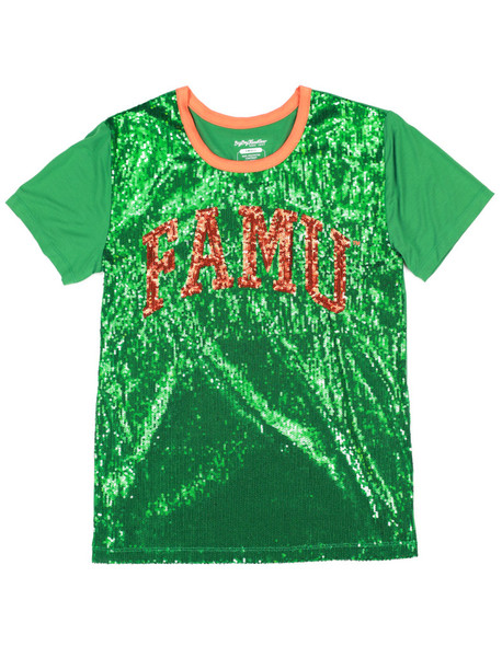 Florida A&M University FAMU Sequin Shirt-Green