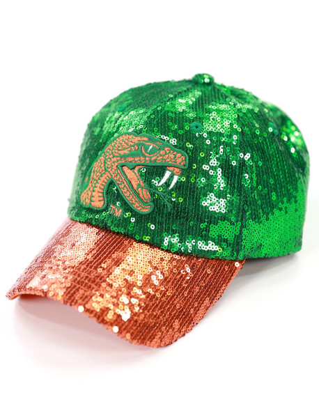 Florida A&M University FAMU Sequin Hat-Green/Orange