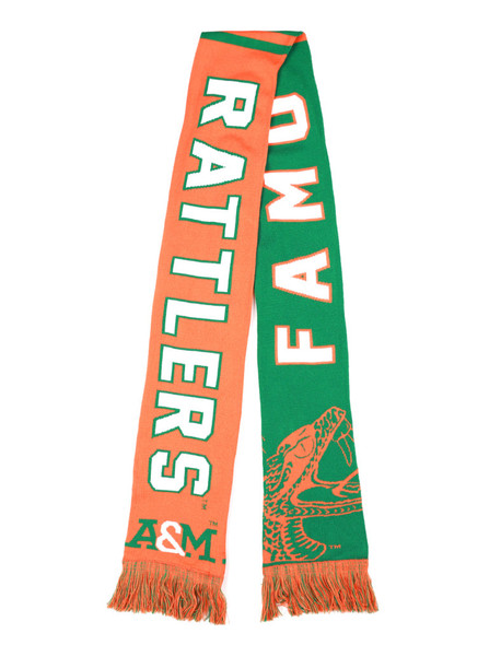 Florida A&M University FAMU Acrylic Scarf-Green/Orange-Style 2