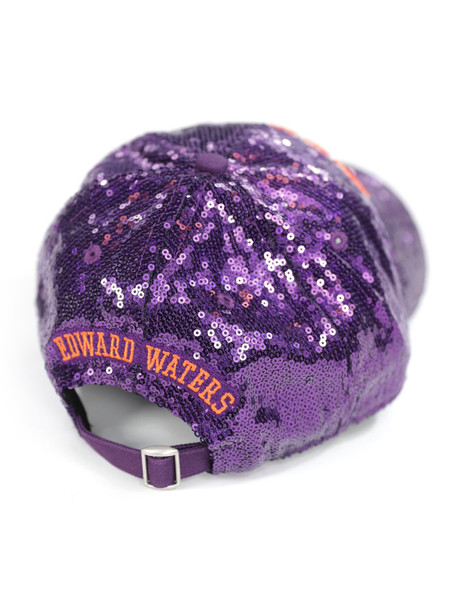 Edward Waters University Sequin Hat-EWU-Purple-Back