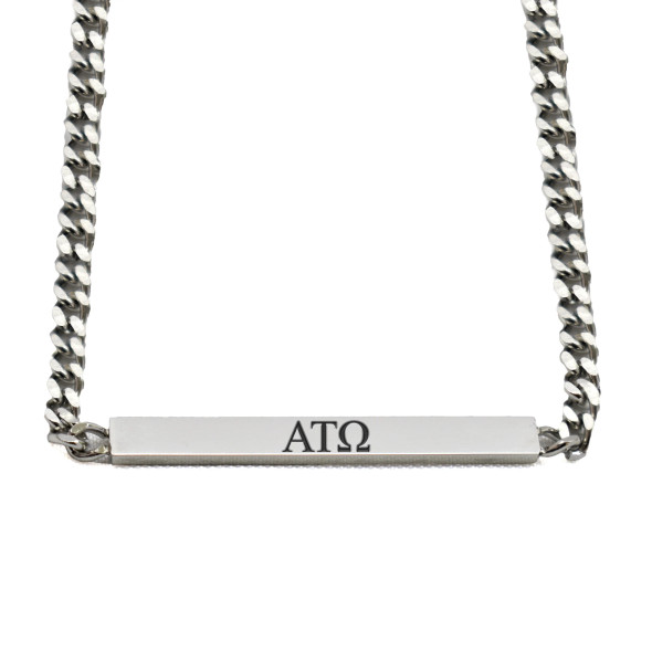 Alpha Tau Omega ATO Fraternity Necklace- Greek Letters Pendant 