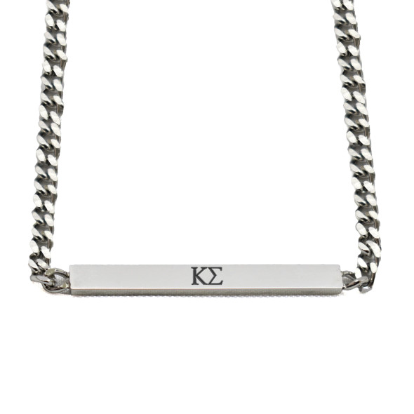 Kappa Sigma Fraternity Necklace- Greek Letters Pendant 